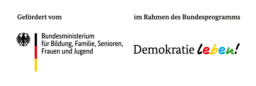 Logo der Förderung. Der digitale Methodenpool wird vom Bundesministerium für Bildung, Familie, Senioren, Frauen und Jugend im Rahmen des Bundesprogramms Demokratie leben! gefördert.